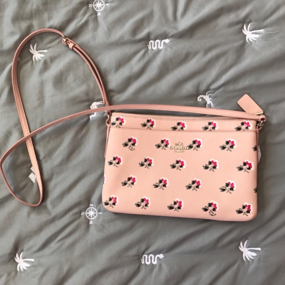 Floral Coach Crossbody Bag